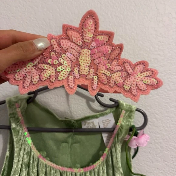 Whimsical Green and Pink Fairy Costume for Kids - Picture 14 of 14